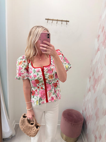 Kimmy Floral Peplum Top