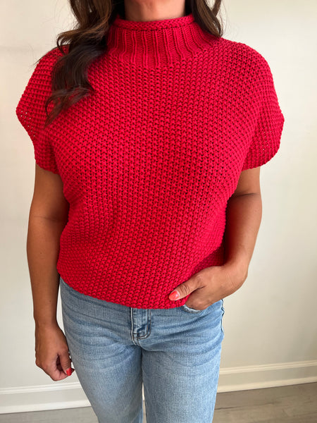 Light Weight Sweater Red