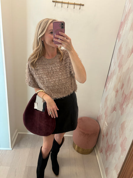 Bren Mocha Holiday Top