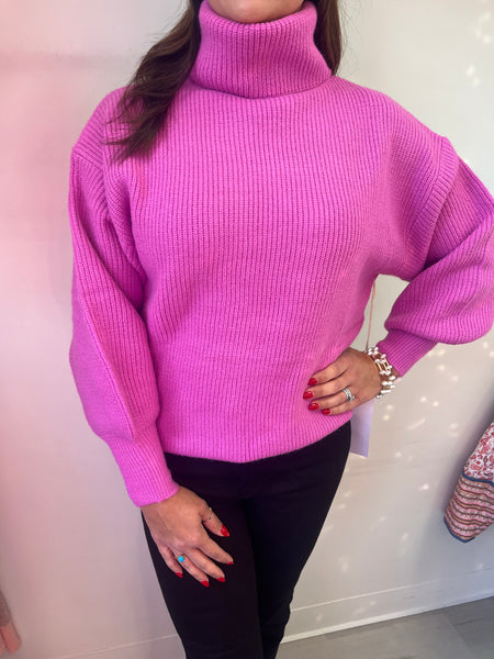 Pink Turtleneck Sweater