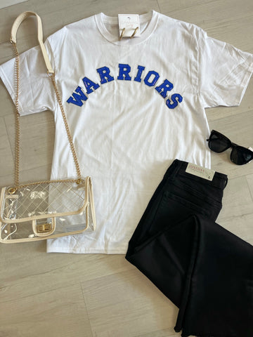 Warriors Sequin TShirt White