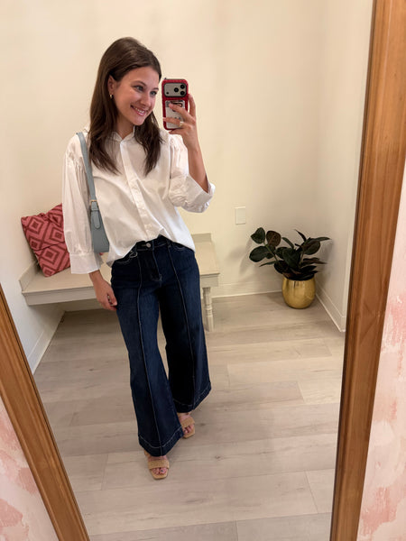 Dark Wash Wide Leg Jean