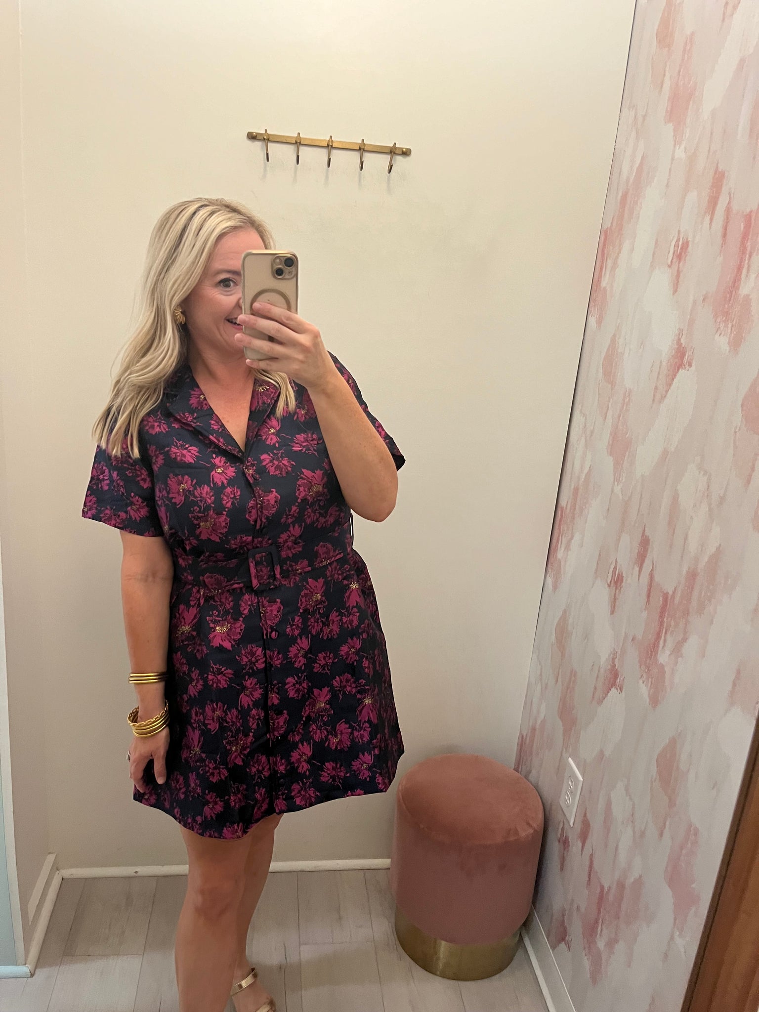 Lorna Floral Colared Mini Dress