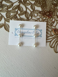 3 Pearl Drop Earrings