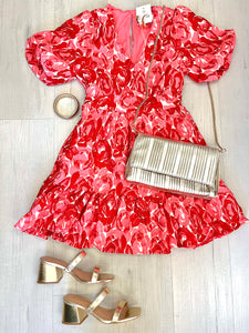 Love Is In The Air SS Dress Red/Pk