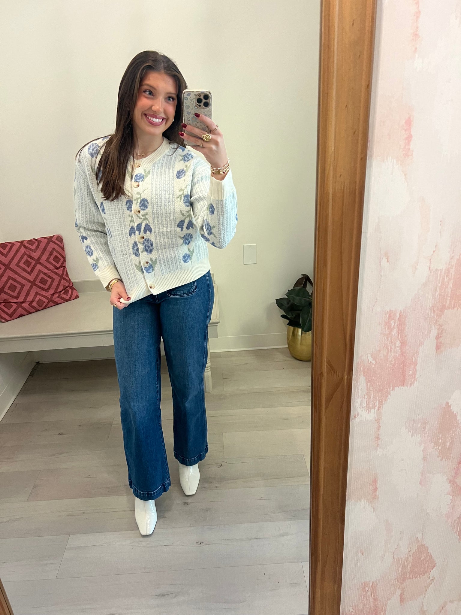 Eden Button Up Floral Cardigan