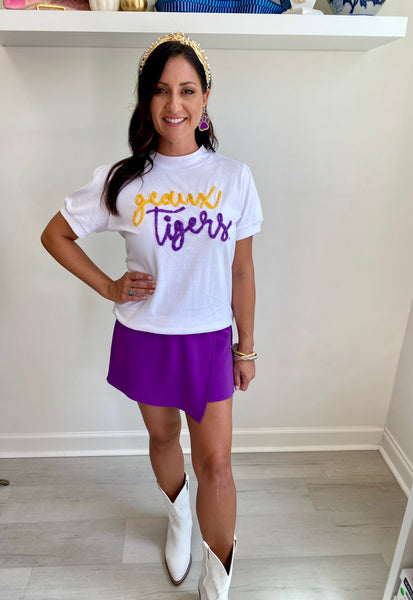 Geaux Tigers Glitter Script Tee