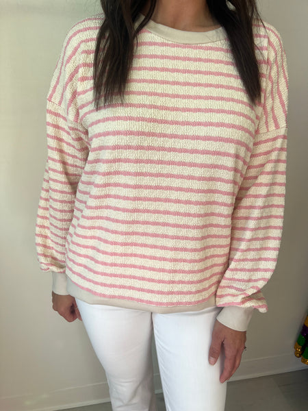 Sweet Pink Striped Top