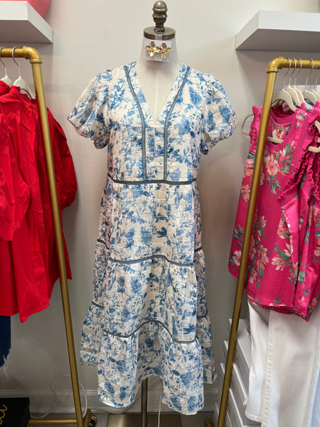 Eyelet Willow Dress Blue