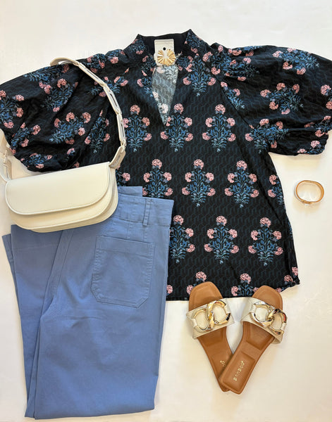 Midnight Blossom Blouse