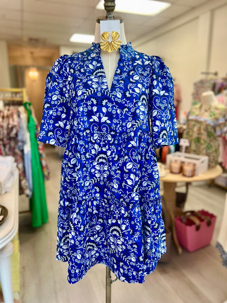 Sara Beth Blue & White Dress – Evangelene and Co.