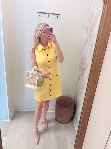 Sunshine A-Line Button Up Dress