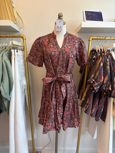 Autumn Twirl Tie Waist Dress