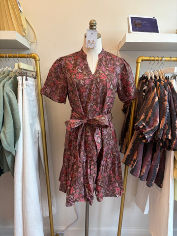 Autumn Twirl Tie Waist Dress