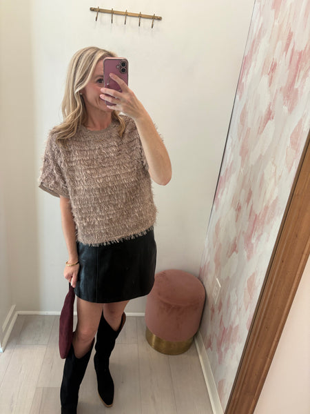 Bren Mocha Holiday Top