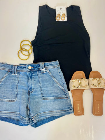 Patch Pocket Jean Short