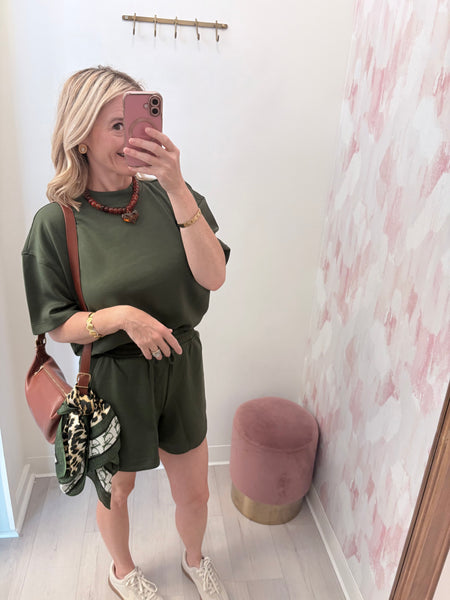 Millie Modal Short Set Olive