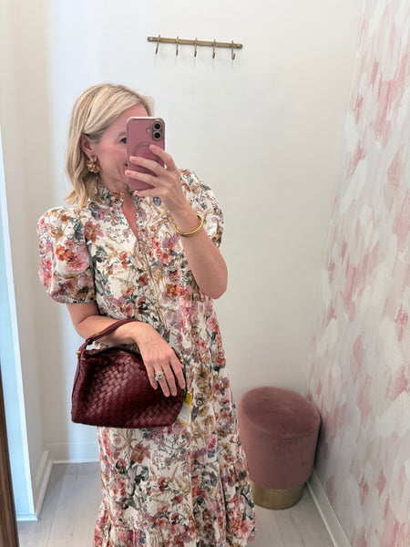 Medium Braided Purse Wine