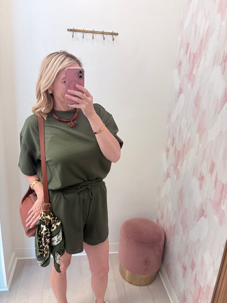 Millie Modal Short Set Olive