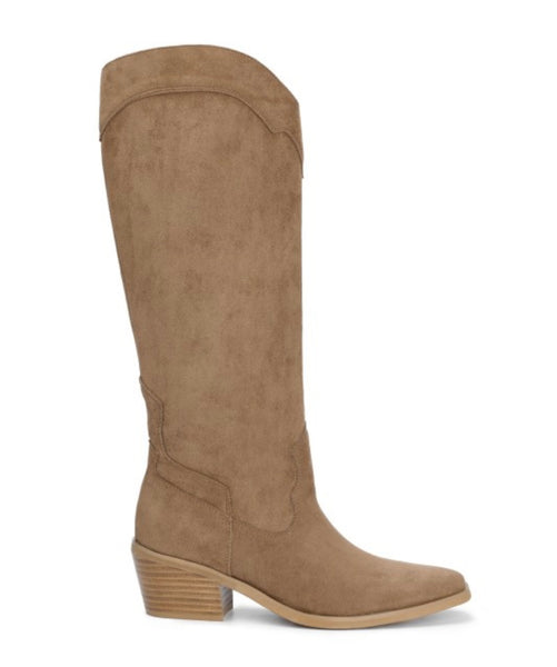 Jules Tall Suede Boot Beige