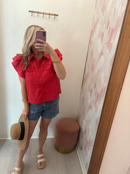 High Rise Utility Shorts