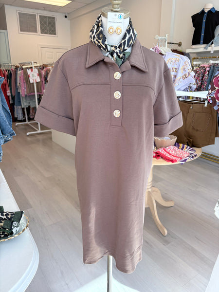 Elevated Casual Dress Mocha