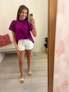 Geaux Time Purple Blouse