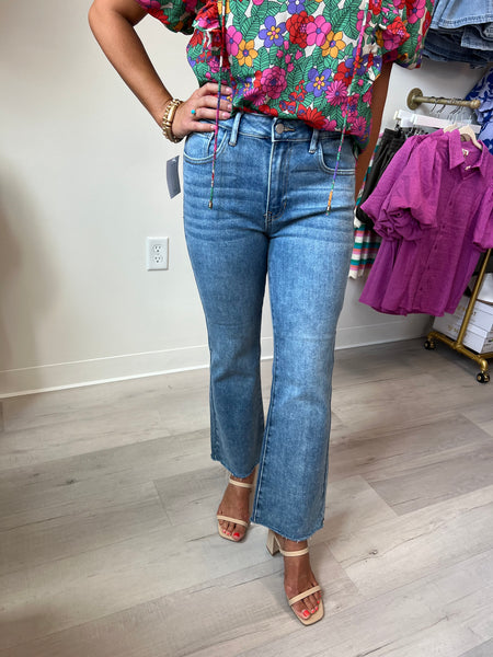 JBD Medium Denim Cropped Flare
