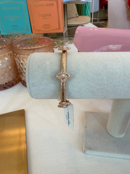 Floral Accent Bangle ivory