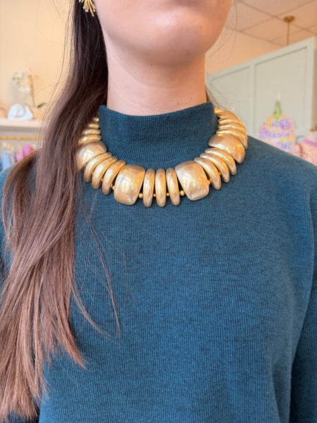 Vintage Chunky Metal Necklace
