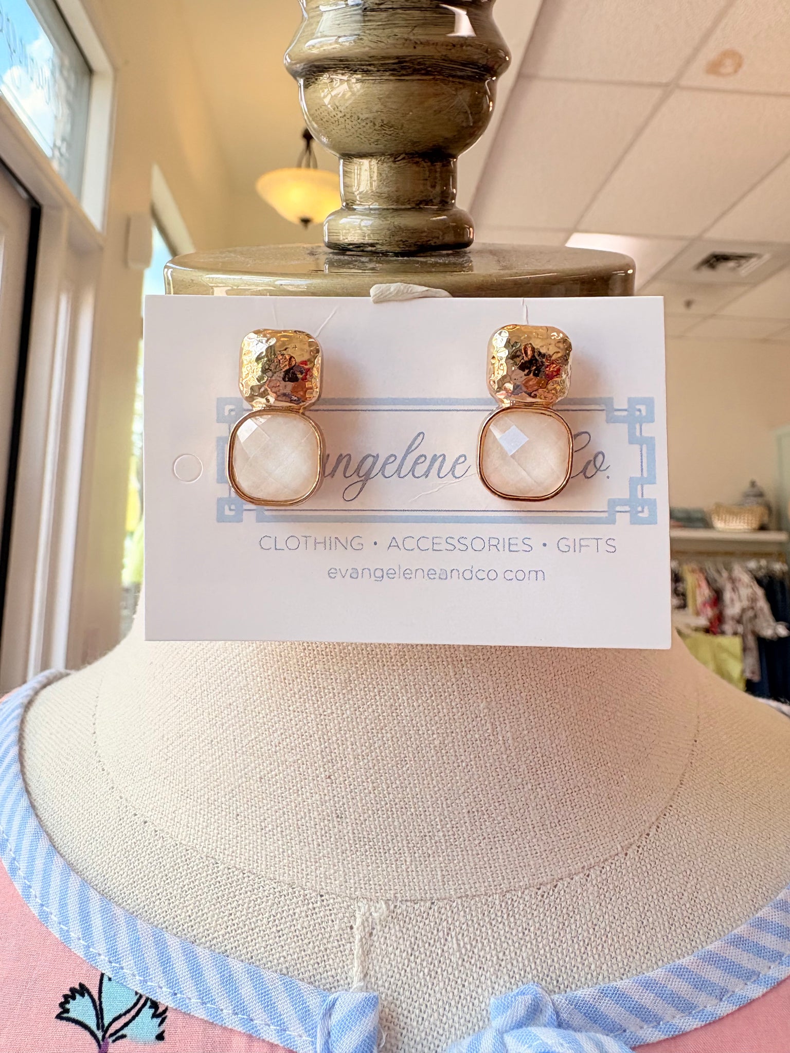 Hammered Opaque Earring