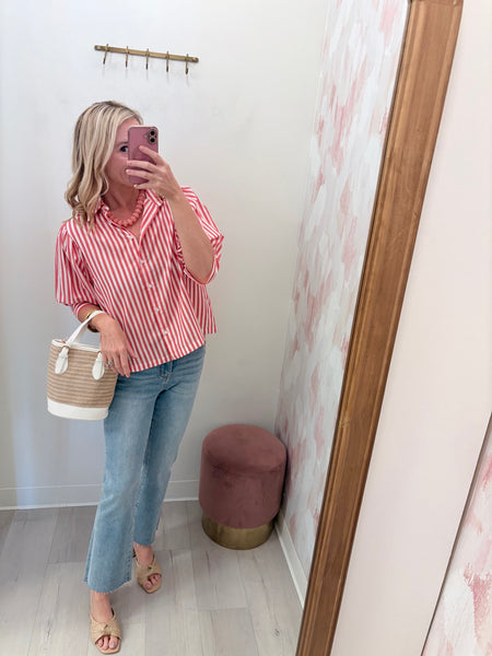 Summer Striped Button Down