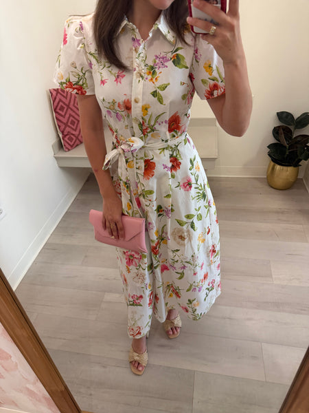 Summer Wind Floral Midi Dress