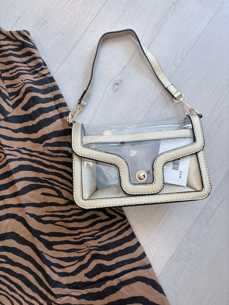 Gold Trim Clear Purse