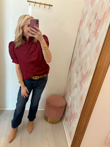 Low Rise Crop Flare Dark Wash