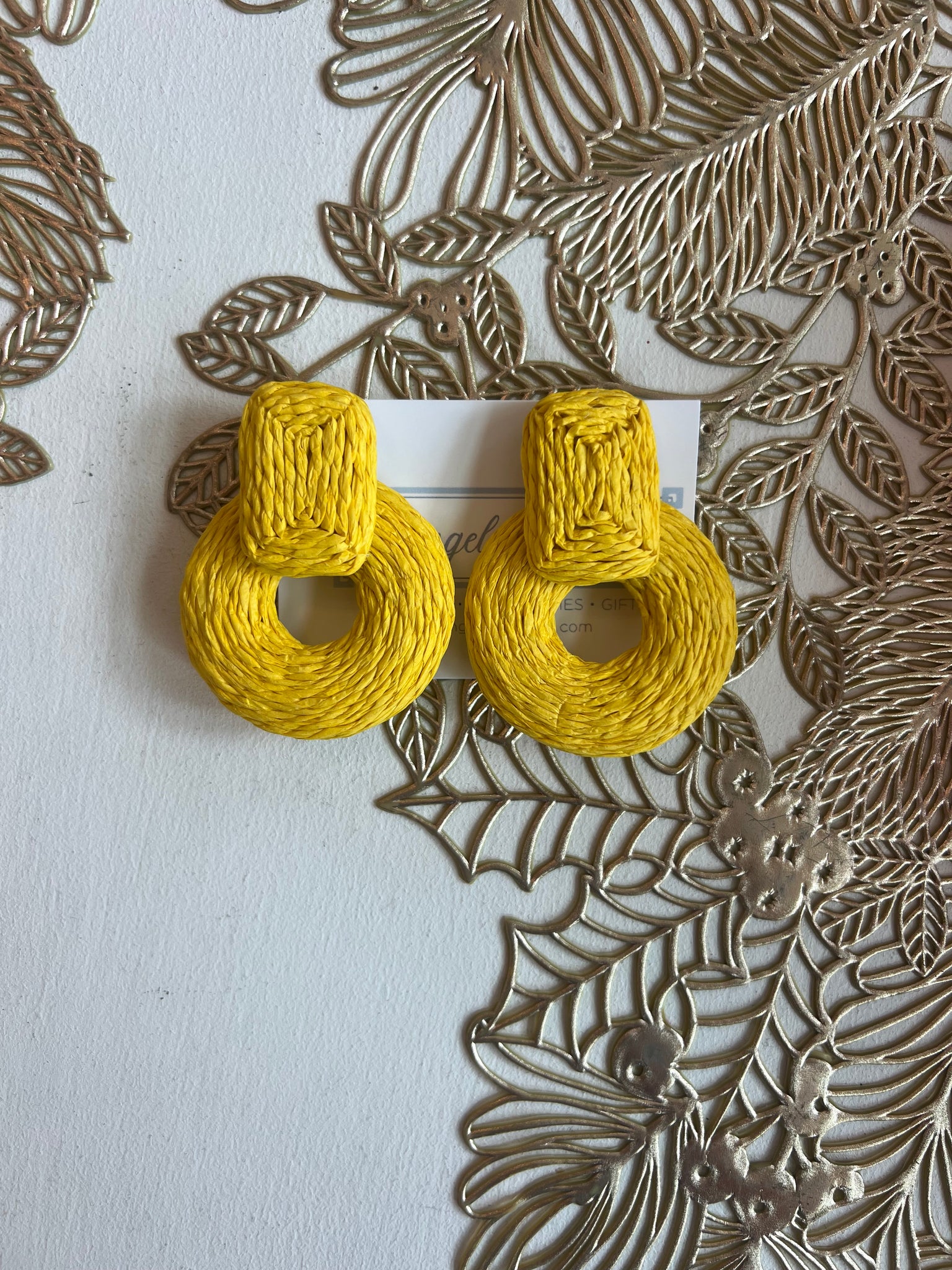 Raffia Summer Earring Yellow