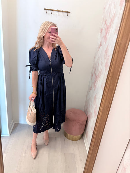 Georgia Midi Dress Navy