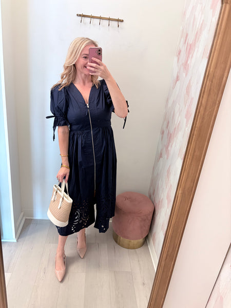 Georgia Midi Dress Navy