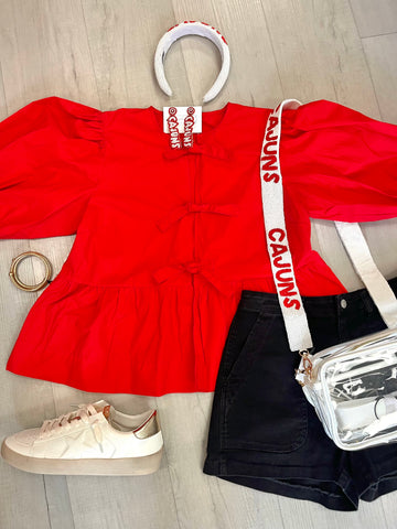 Alice Tie Top Red