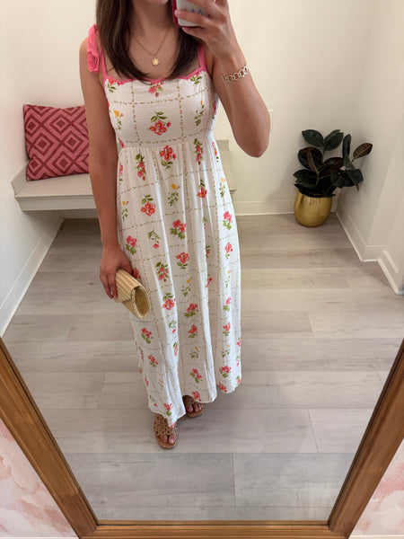 Myra Floral Maxi Pink/White