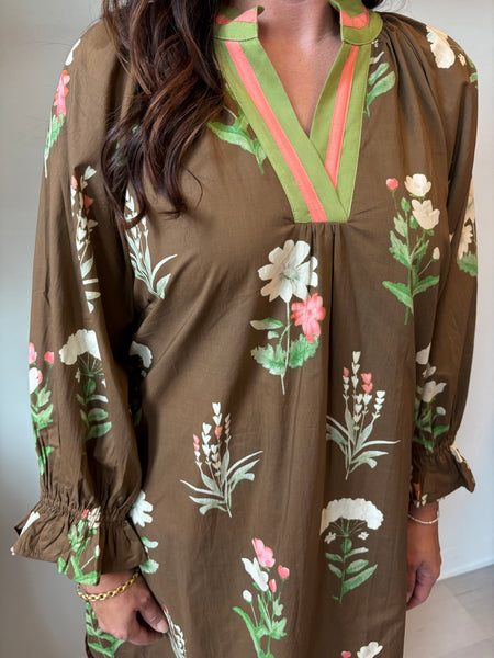 Ettie Block Floral Cotton Dress