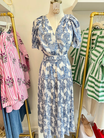 Chamois Lace Effect Midi Dress