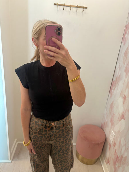 Reese Casual Knit Top Black
