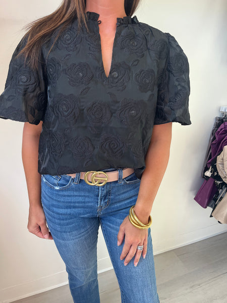 Black Rose Blouse