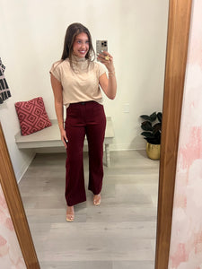 Kit Mock Neck Knit Top Oatmeal