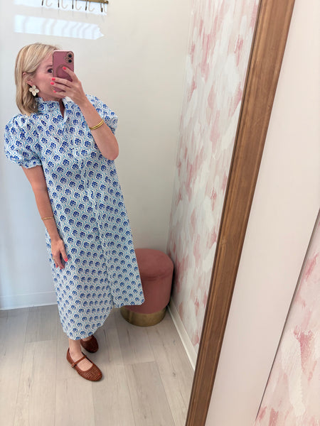 Palmer Geo Print Midi Bl&Wht