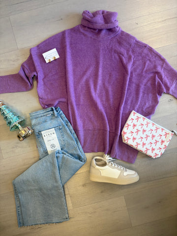 Layla TurtleNeck Sweater Violet