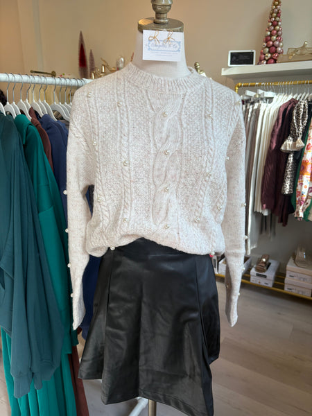 LS Winter Pearl Knit Sweater Cr