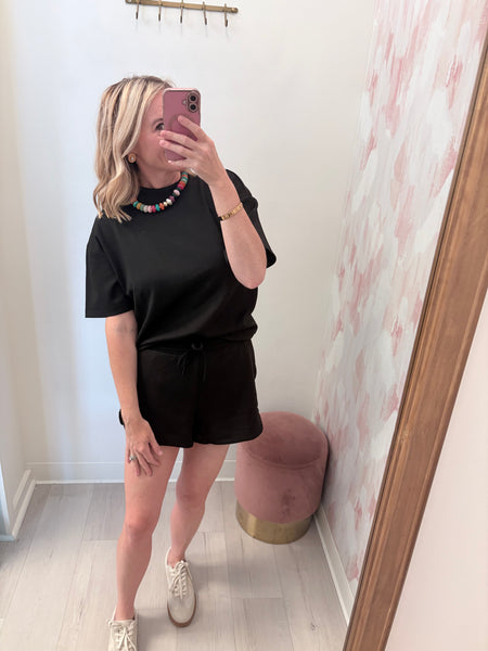 Millie Modal Short Set Black