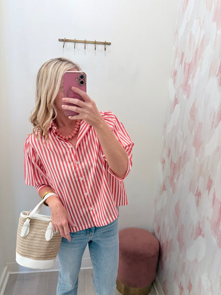 Summer Striped Button Down